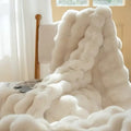 🎁 Cozy Faux Rabbit Fur Blanket