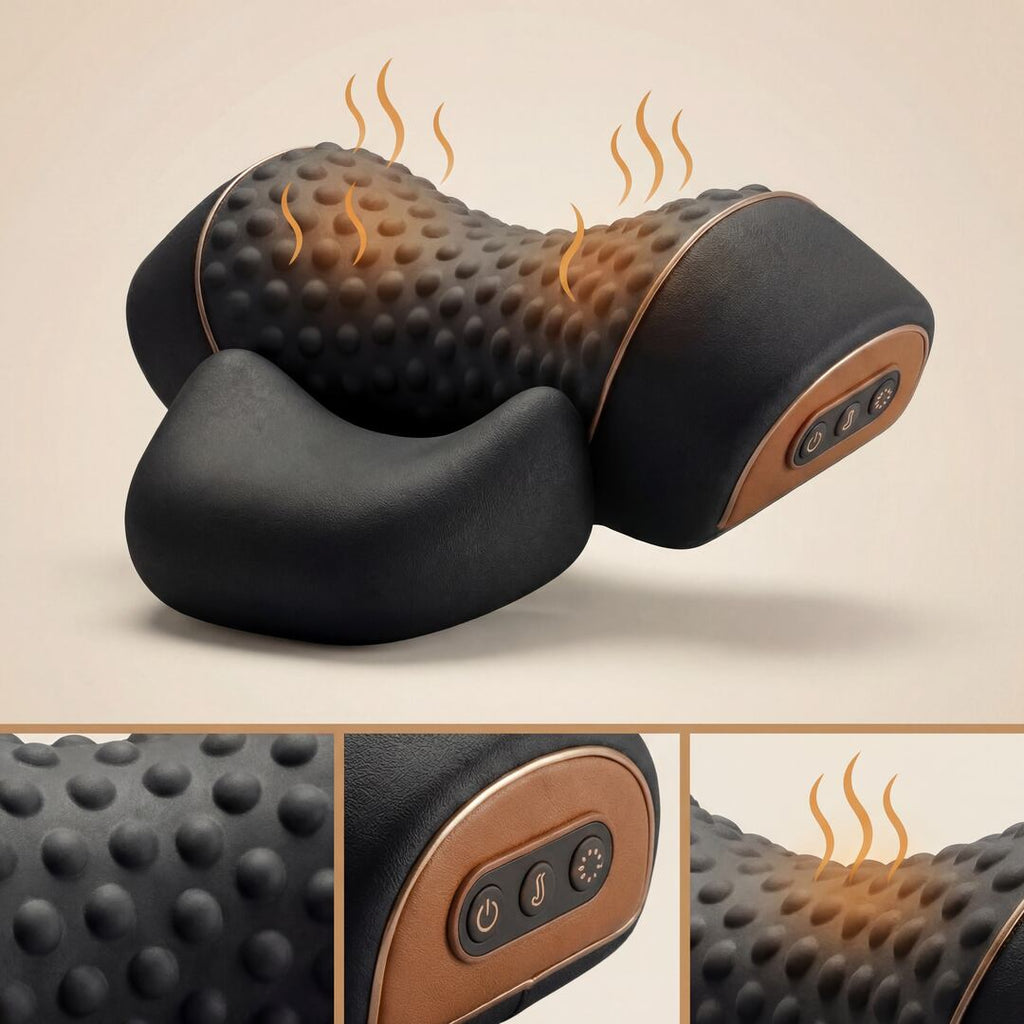 The Loosen Up™ Heated Neck Massager Pillow - 3-in-1 Cervical Decompression & Thermal Therapy System